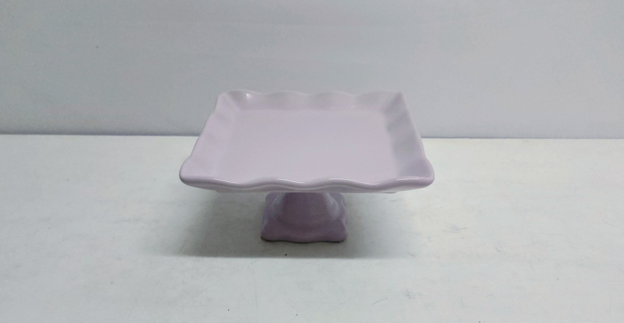 Porta Doce Quadrado Babado/M Lilas 10Cm Alt X 20Cm Diametro - BB Festas Aluguel 