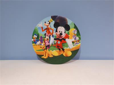 Painel Sublimado Redondo Turma Do Mickey 60Cm - BB Festas Aluguel 