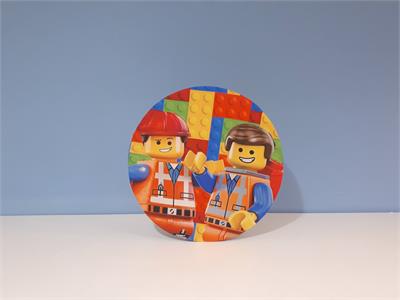 Painel Sublimado Redondo Lego 60Cm - BB Festas Aluguel 