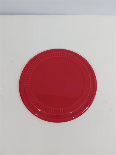 Prato Trabalhado Para Suporte Boleira/P Vermelho 23Cm - BB Festas Aluguel 