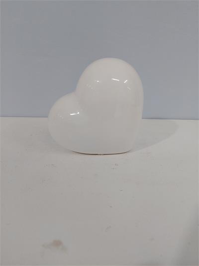 Coração Branco 15Cm Alt X 7Cm Larg - BB Festas Aluguel 