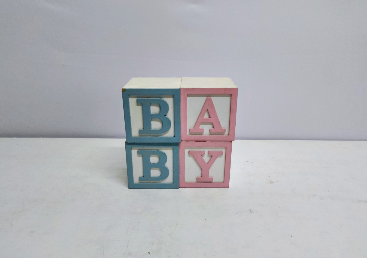 Cubo Baby Azul/Rosa 10Cm Alt X 10Cm X 15Cm - BB Festas Aluguel 