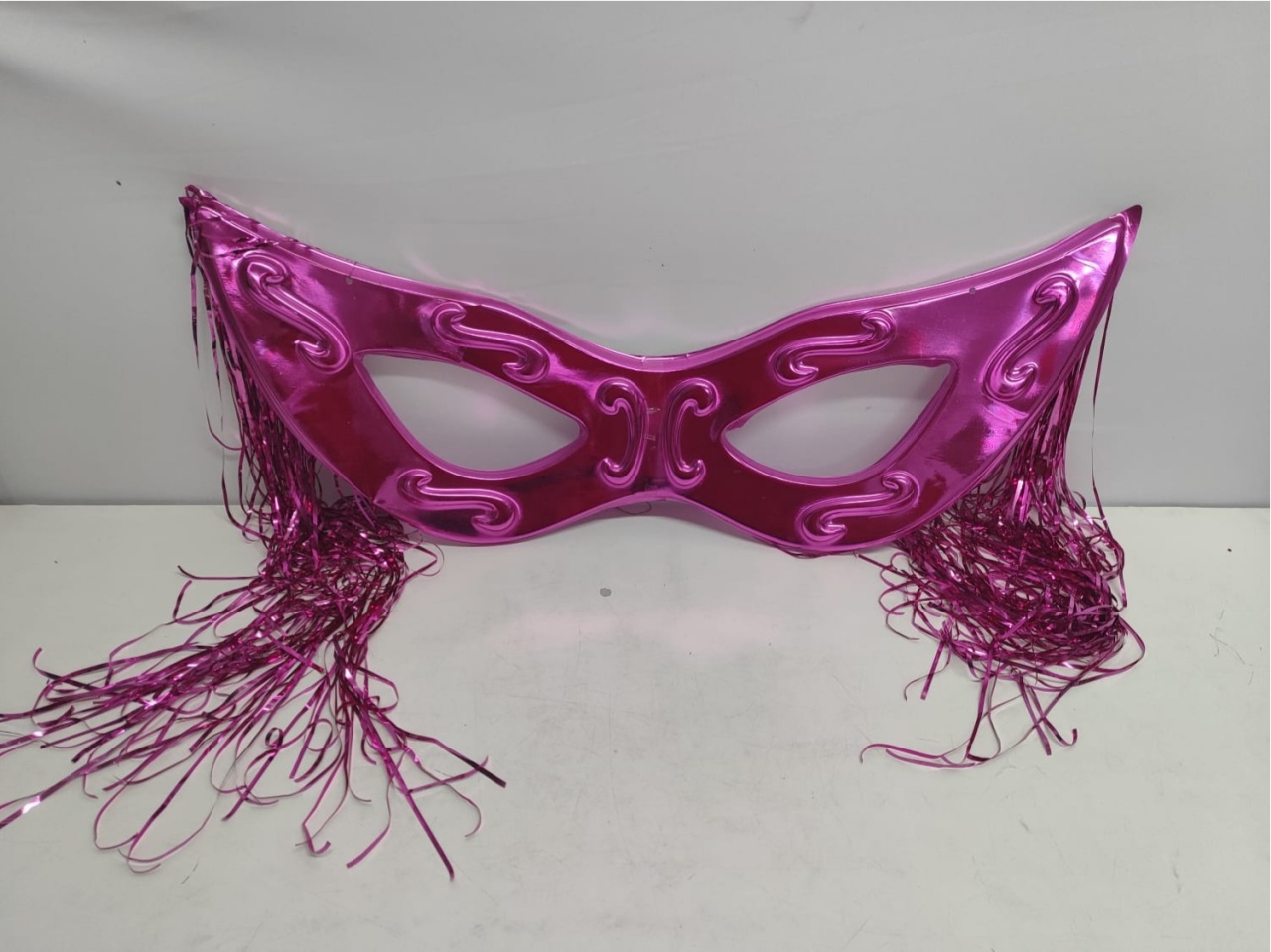 Máscara de Carnaval Veneziana Pink Gg - BBFestasAluguel 