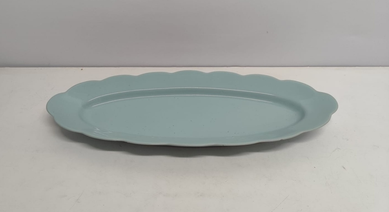 Travessa Borda Babado Verde Tiffany 5Cm Alt X 25Cm Larg X 60Cm Comp - BBFestasAluguel 