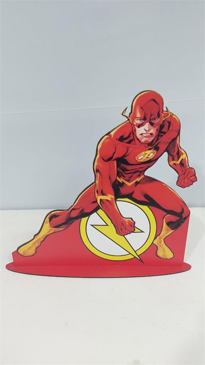 Totem Flash Em Pose de Corrida Em Mdf (Herois) 32Cm X 35Cm - BBFestasAluguel 