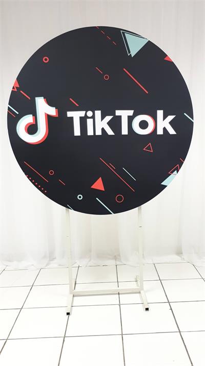 Painel Sublimado Redondo Tiktok Slogan 1,30Cm - BB Festas Aluguel 