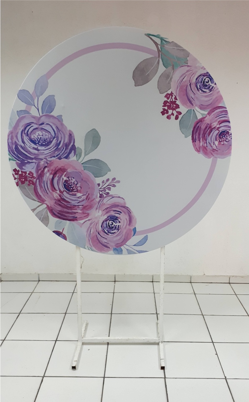 Painel Sublimado Redondo Tropical 9 1,30Cm - BBFestasAluguel 