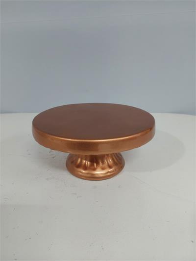 Porta Doce Baixo P Rosé Gold 10Cm X 20Cm - BB Festas Aluguel 