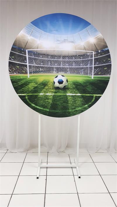 Painel Sublimado Redondo Futebol 1,30Cm - BB Festas Aluguel 