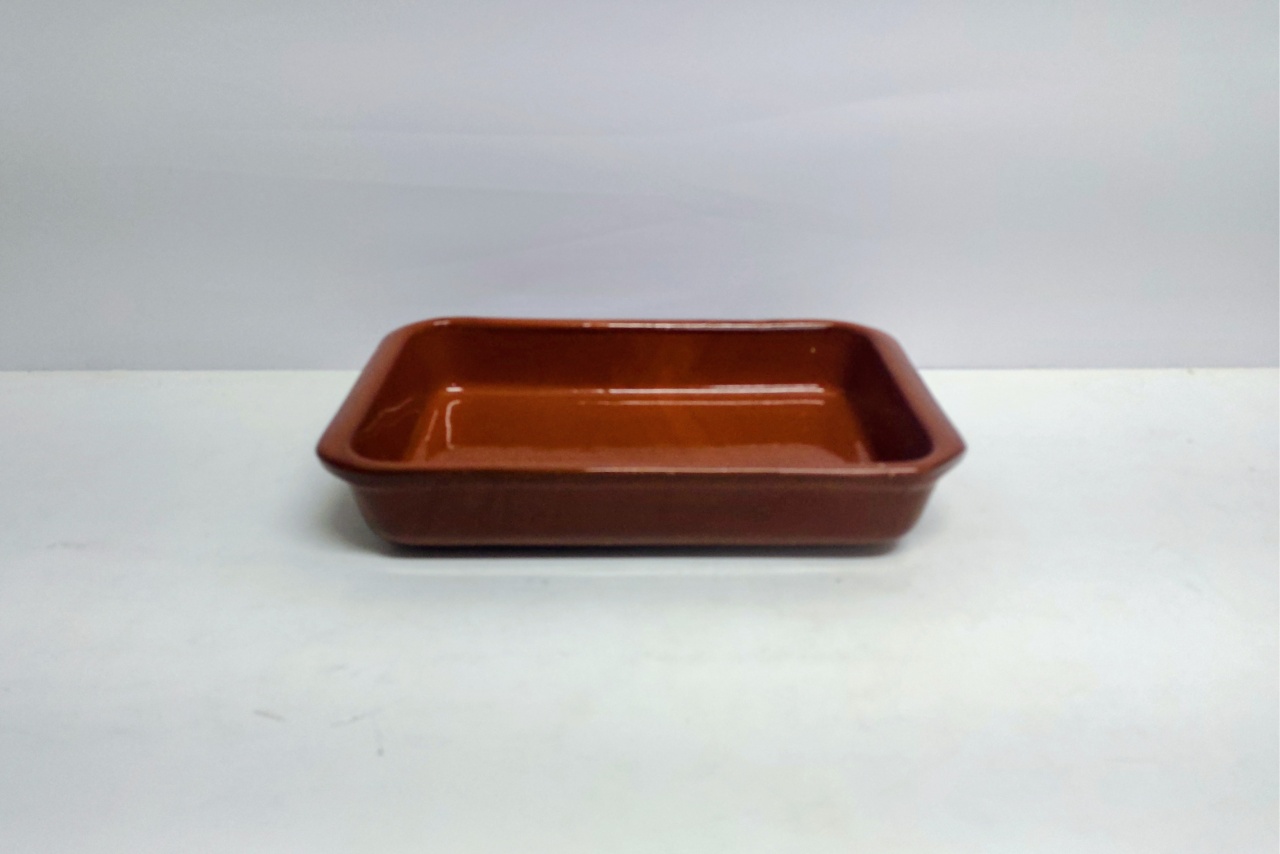 Refratário Retangular/G Marrom 7Cm Alt X 26Cm Larg X 42Cm Comp - BB Festas Aluguel 
