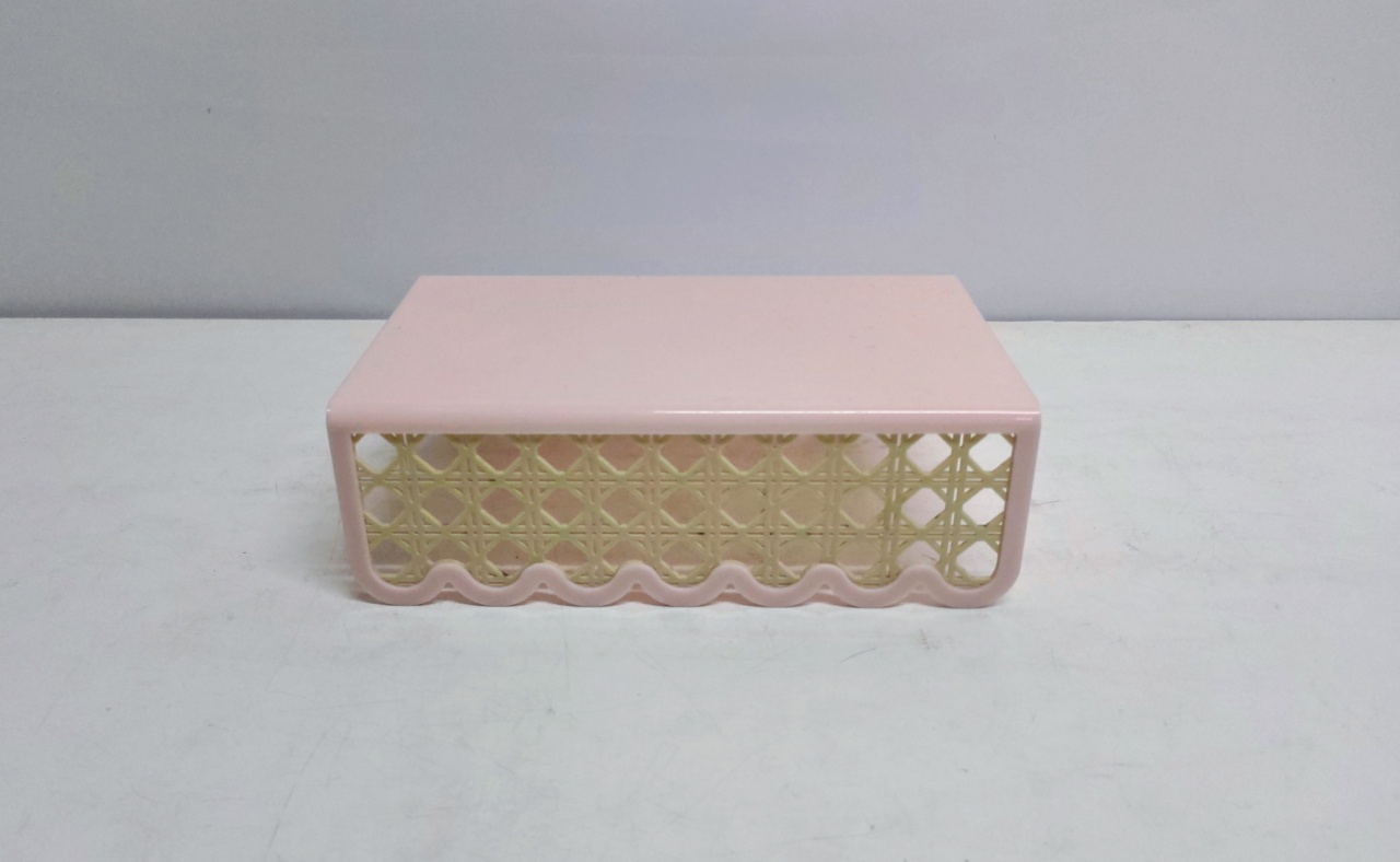 Suporte Acrílico/M Rosa Claro Com Renda 8Cm Alt X 15Cm Larg X 25Cm Comp - BB Festas Aluguel 