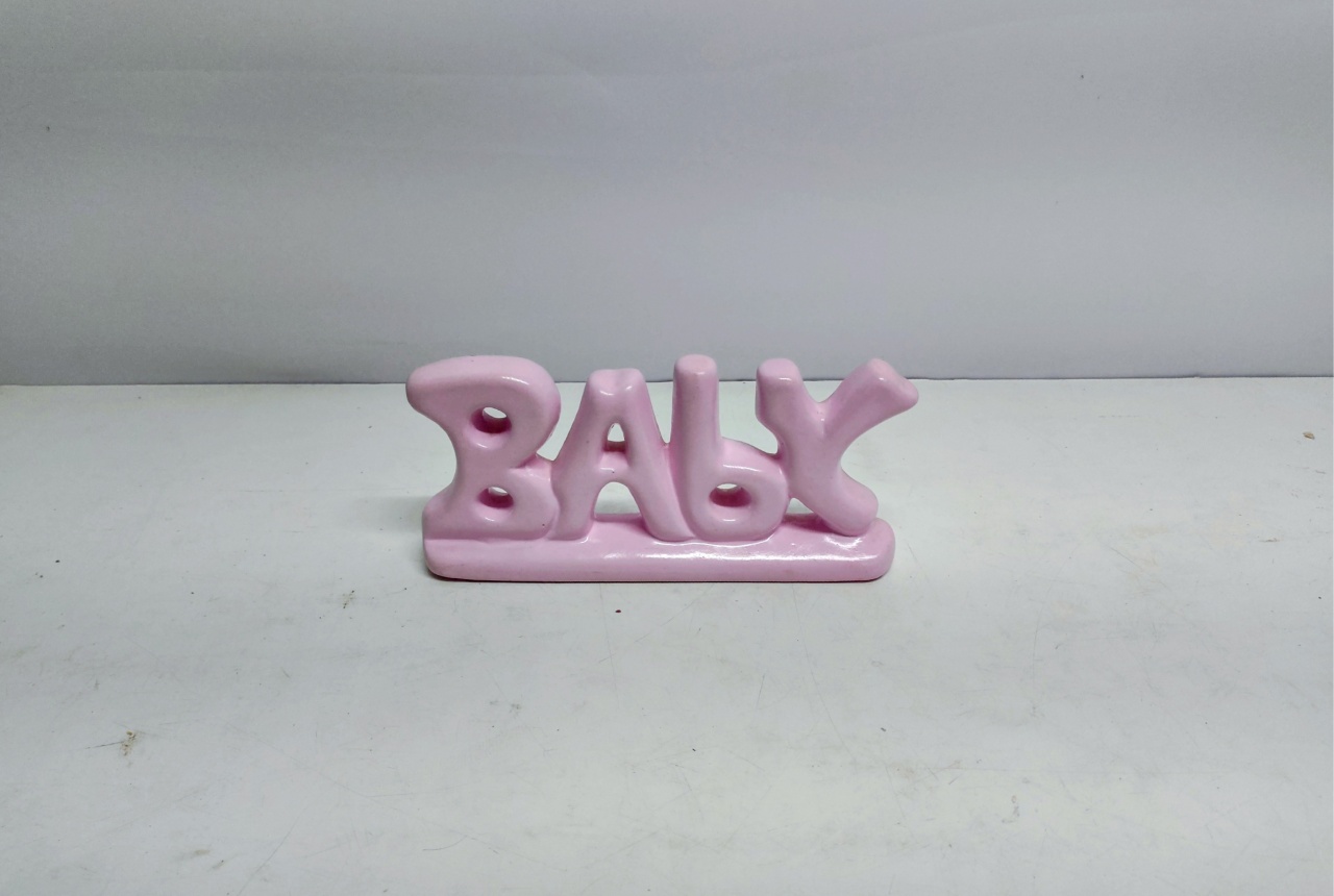 Letreiro Baby Rosa 11Cm Alt X 25Cm Larg  - BB Festas Aluguel 