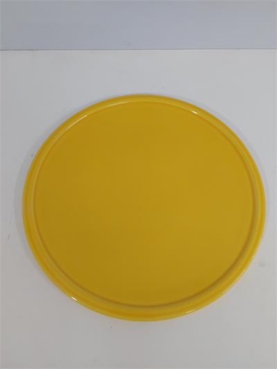 Prato Liso Para Suporte Boleira/M Amarelo 30Cm - BB Festas Aluguel 
