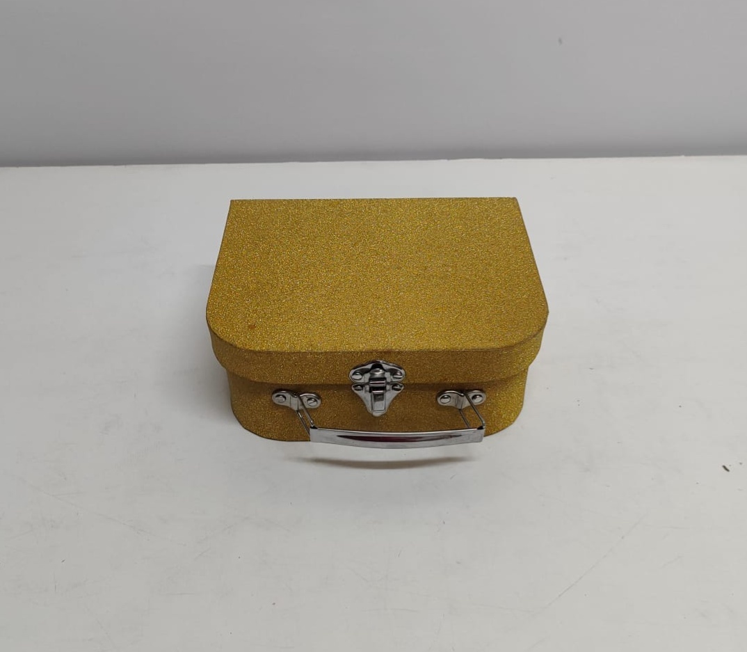 Maleta P Amarelo Com Brilho - BB Festas Aluguel 