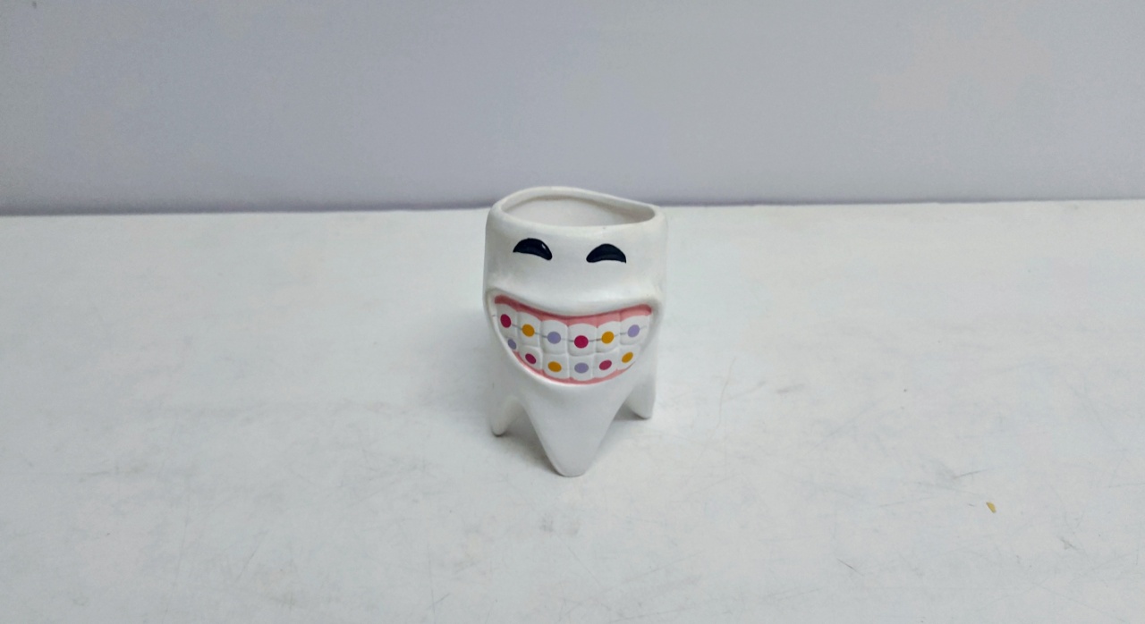 Mini Vaso de Dente Com Aparelho 12Cm Alt X 7Cm Diametro  - BB Festas Aluguel 