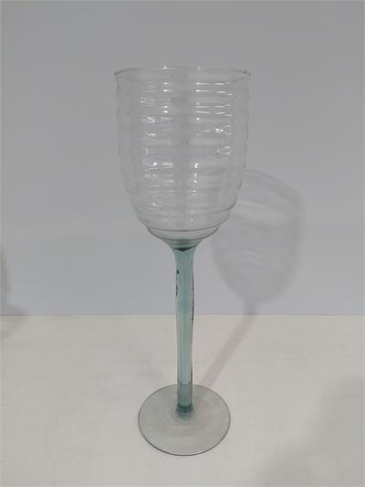 Vaso de Vidro Taça Ondulado Liso Gg 51Cm X 15Cm Diametro - BBFestasAluguel 
