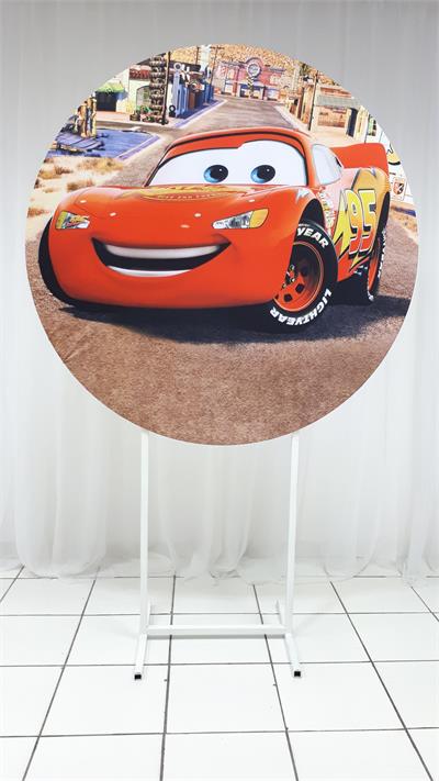 Painel Sublimado Redondo Macqueen 1,30Cm - BBFestasAluguel 