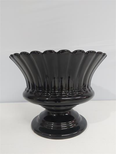 Vaso Taça Baixo Fundo Gg Preto 19Cm X 24Cm - BB Festas Aluguel 