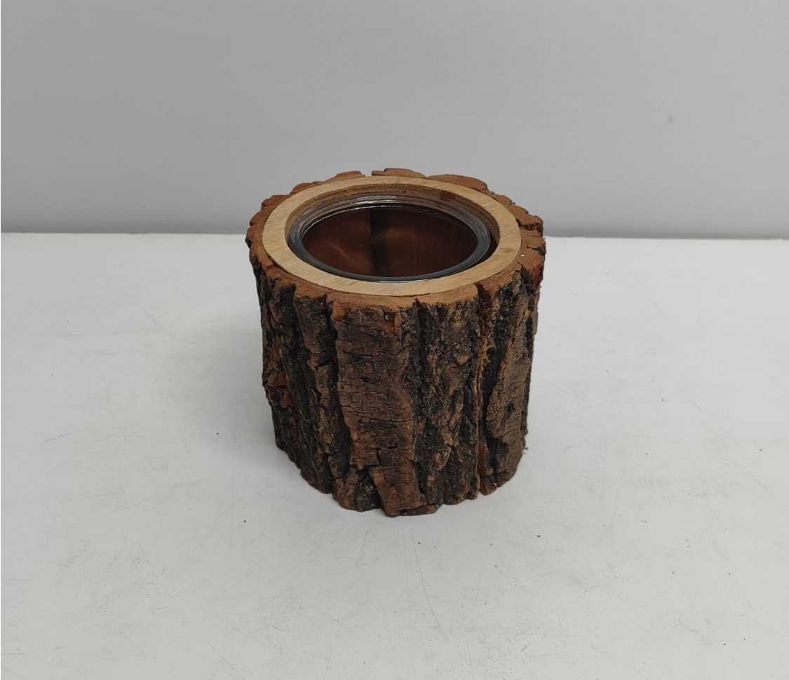 Vaso Redondo Tronco M 15Cm Alt X 15Cm Diametro - BBFestasAluguel 