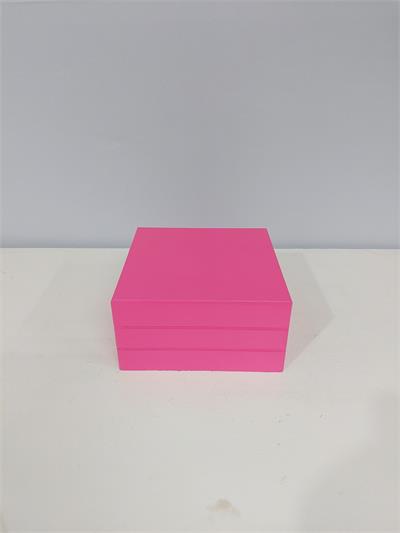 Caixa Decorativa M Em Mdf Pink Neon Alt 8Cm X 16Cm X 16Cm - BB Festas Aluguel 