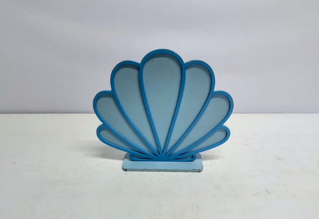 Totem Concha Azul 24Cm Alt X 27Cm Larg  - BB Festas Aluguel 