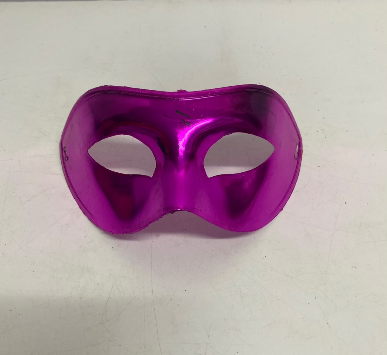 Máscara de Carnaval Veneziana Lisa Pink - BBFestasAluguel 