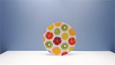Painel Sublimado Redondo Rodela de Frutas 60Cm - BB Festas Aluguel 