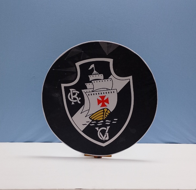 Painel Sublimado Redondo Vasco 60Cm  - BB Festas Aluguel 