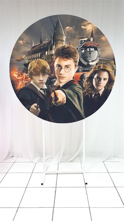 Painel Sublimado Redondo Harry Potter 1,30Cm - BB Festas Aluguel 