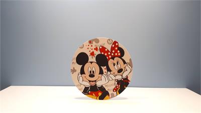 Painel Sublimado Redondo Mickey E Minne 60Cm - BB Festas Aluguel 