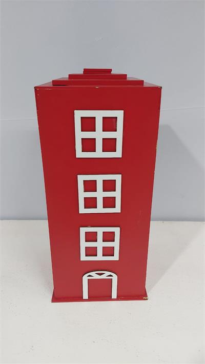 Prédio P Vermelho Em Mdf (Herois) 35Cm X 15Cm - BB Festas Aluguel 