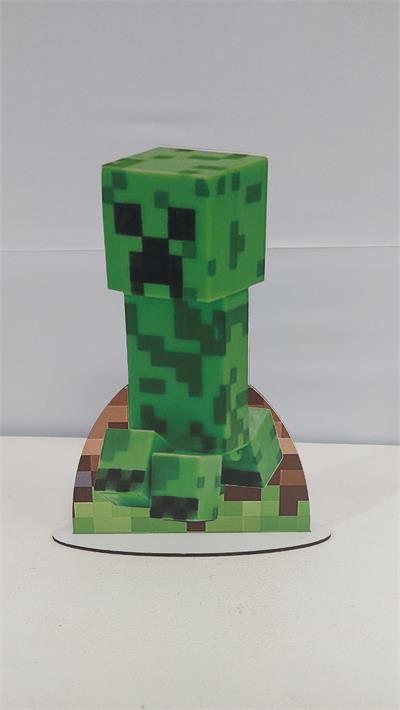 Totem Creeper Na Terra G Em Mdf (Minecraft) 30Cm X 23Cm - BB Festas Aluguel 