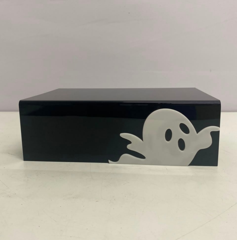 Suporte Retangular Acrílico Preto G (Halloween) - BBFestasAluguel 