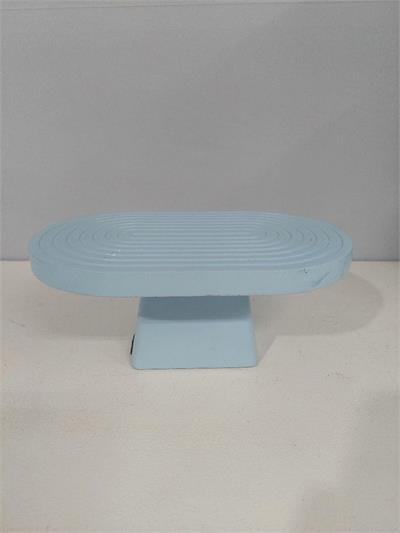 Porta Doce Espiral Baixo Azul Claro Alt 10Cm X 16Cm X 26Cm - BB Festas Aluguel 