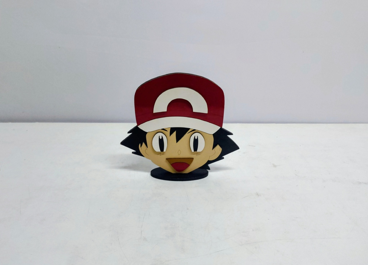 Totem Cabeça Do Ash Ketchum (Pokemon) 22Cm Alt X 11Cm Larg  - BB Festas Aluguel 