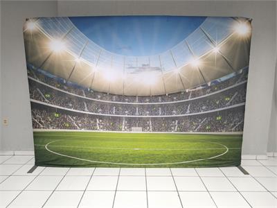 Painel Sublimado Futebol (Estadio)  3M X 2M - BB Festas Aluguel 