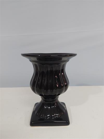 Vaso Grego P Preto 17Cm X 13Cm - BB Festas Aluguel 