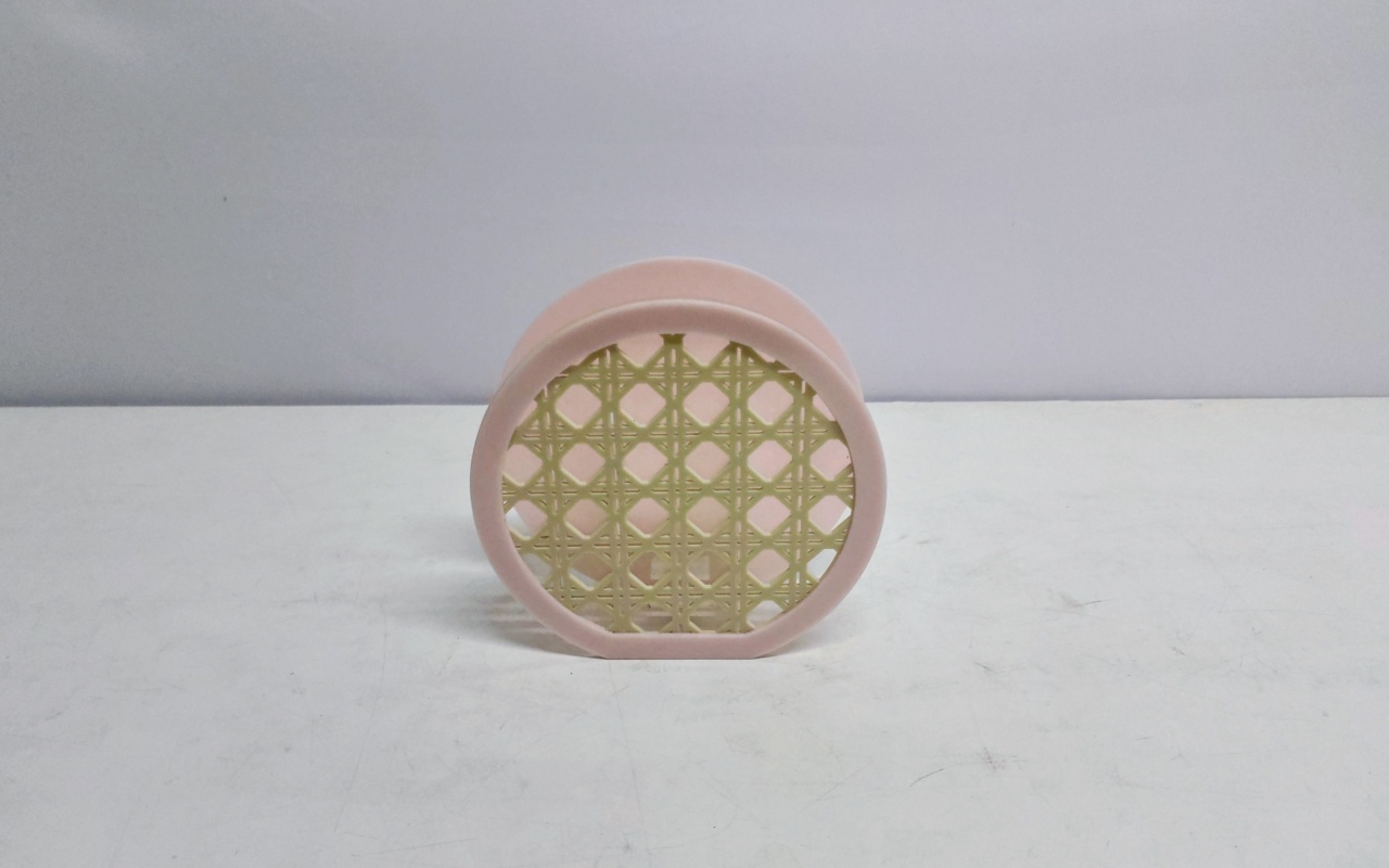 Acrílico Redondo Rosa Claro 16Cm Alt X 16Cm Larg X 6Cm Comp - BB Festas Aluguel 