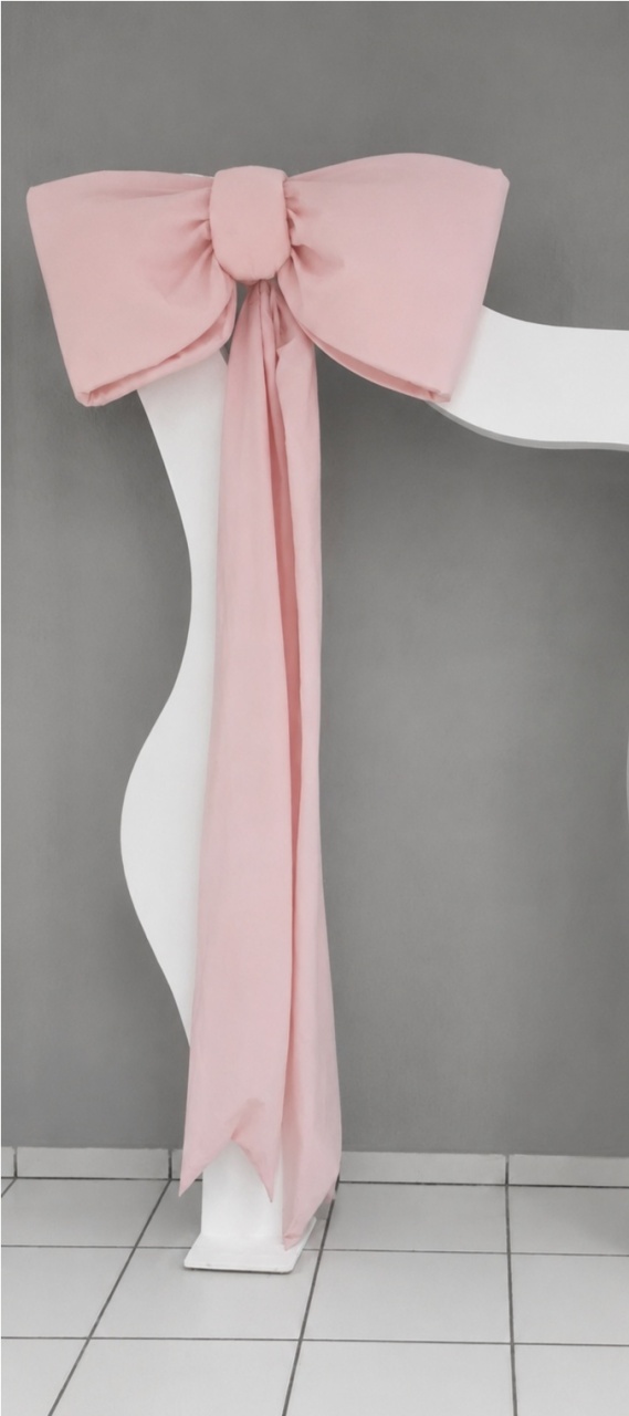 Laço Rosa Claro (Para Painel) 70Cm Larg X 1,50M Comp - BBFestasAluguel 