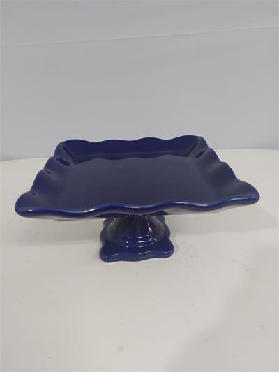 Porta Doce Quadrado Babado/M Azul Royal 10Cm Alt X 20Cm Diametro - BB Festas Aluguel 