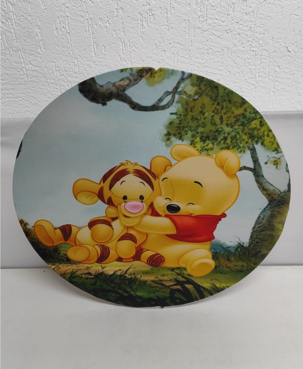 Painel Sublimado Redondo Ursinho Pooh 60Cm - BBFestasAluguel 