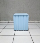Cubo Poá/Ripado P Azul Claro 42Cm Alt X 37Cm X 37Cm  - imagem 1