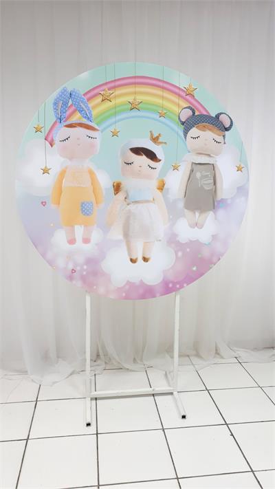 Painel Sublimado Redondo Mee Too 1,30Cm - BB Festas Aluguel 