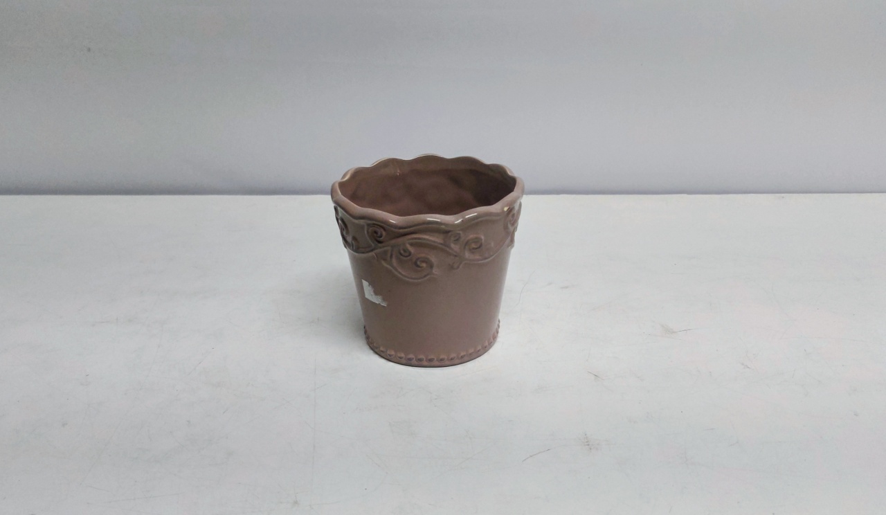 Vaso Porta Doce/P Rosa Bege 10Cm Alt X 10Cm Diametro  - BB Festas Aluguel 