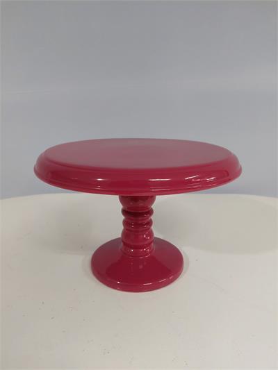 Porta Doce Pé Torneado G Pink 18Cm X 28Cm - BB Festas Aluguel 