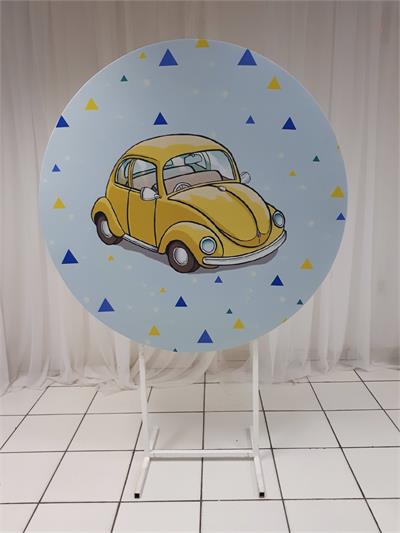 Painel Sublimado Redondo Fusca 1,30Cm - BB Festas Aluguel 
