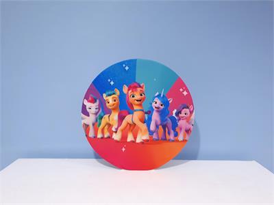 Painel Sublimado Redondo My Little Pony 60Cm - BB Festas Aluguel 