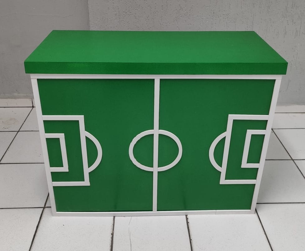 Balcão Campo de Futebol 80Cm X 1M X 45Cm  - BB Festas Aluguel 