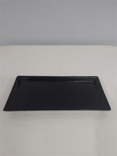 Bandeja Retangular Reto Preto Alt2Cm 14Cm X 28Cm - BB Festas Aluguel 