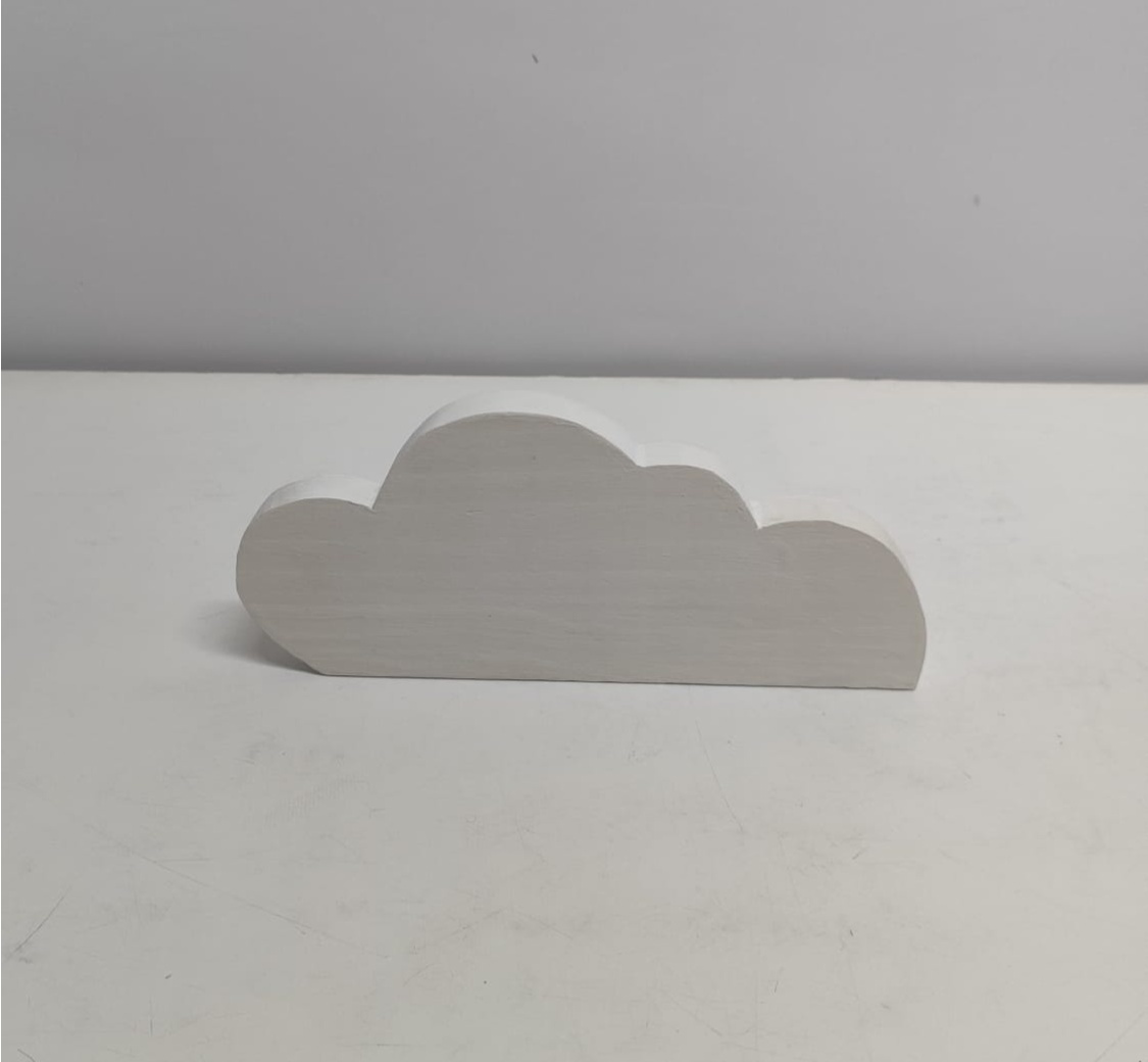 Nuvem Mdf de Mesa G Branco  - BB Festas Aluguel 